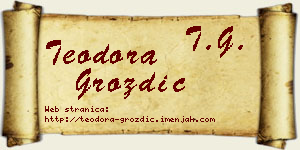 Teodora Grozdić vizit kartica